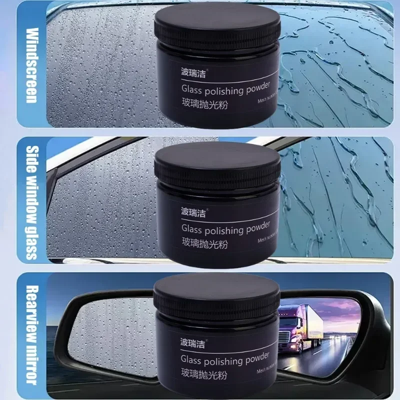 Glass stain removal, scratch repair, rain stain removal, oil film oxidation layer, rearview mirror polishing powder