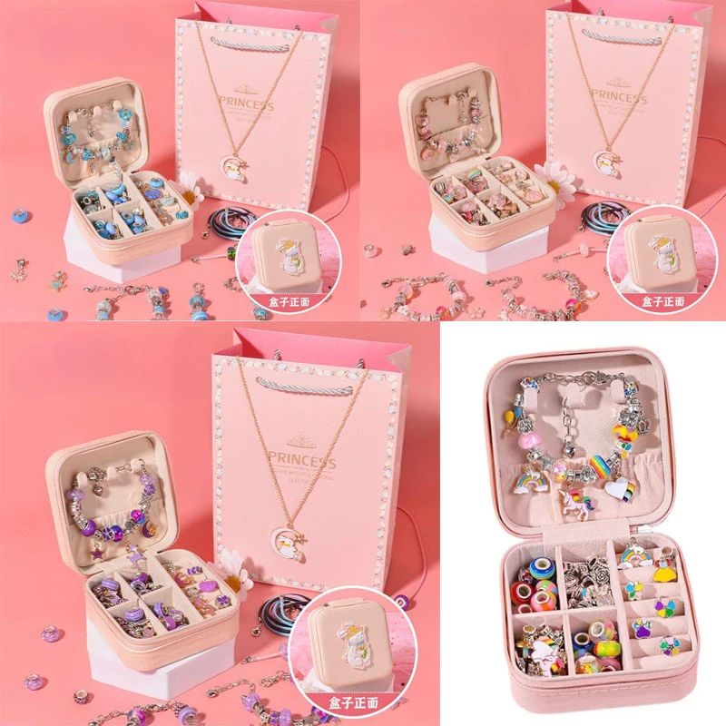 Beaded Bracelet Making Kit for Girls with Gift Box