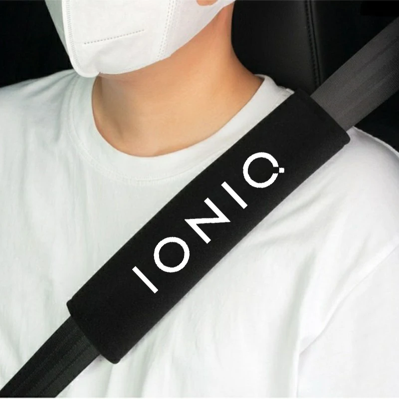 Car Seat Belt Pads 2pcs Car Seat Belt Cover Shoulder Pads Auto Interior Decoration Accessories For Hyundai IONIQ 5 6 7 Accessories