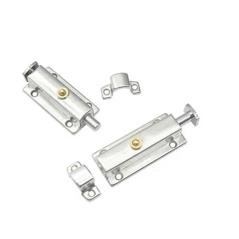 Description Picture 5 of item3/4inch Automatic Zinc Alloy Door Latch Barrel Bolt Hasp Stapler Gate Lock Safety Easy To Install for Bathroom Washroom