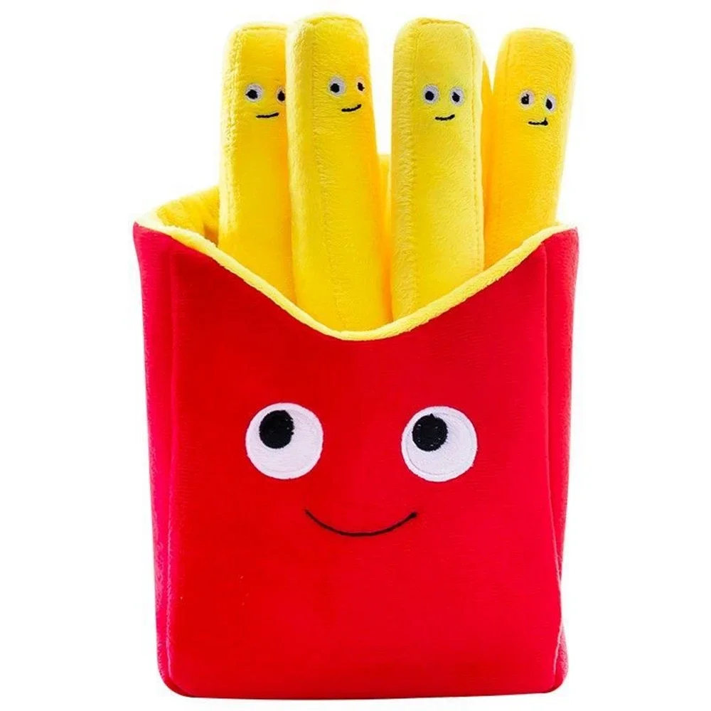 Creative Cute Fun French Fries Hamburger Plush Toy Foodie Snack Pillow Doll Girl Boy Birthday Gift Soft Fill Decoration 30cm