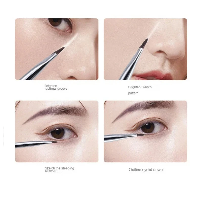 Fine Blade Eyeliner Brush Set for Precise Eye Contour Details