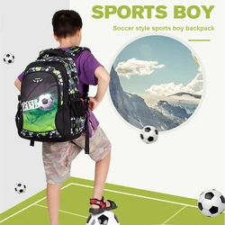 PrintingFootball Schoolbag Cute Anime Backpack Travel Bag Ball Soccers School Sags Teenage Boys Mochila Escolar Infantil Menino