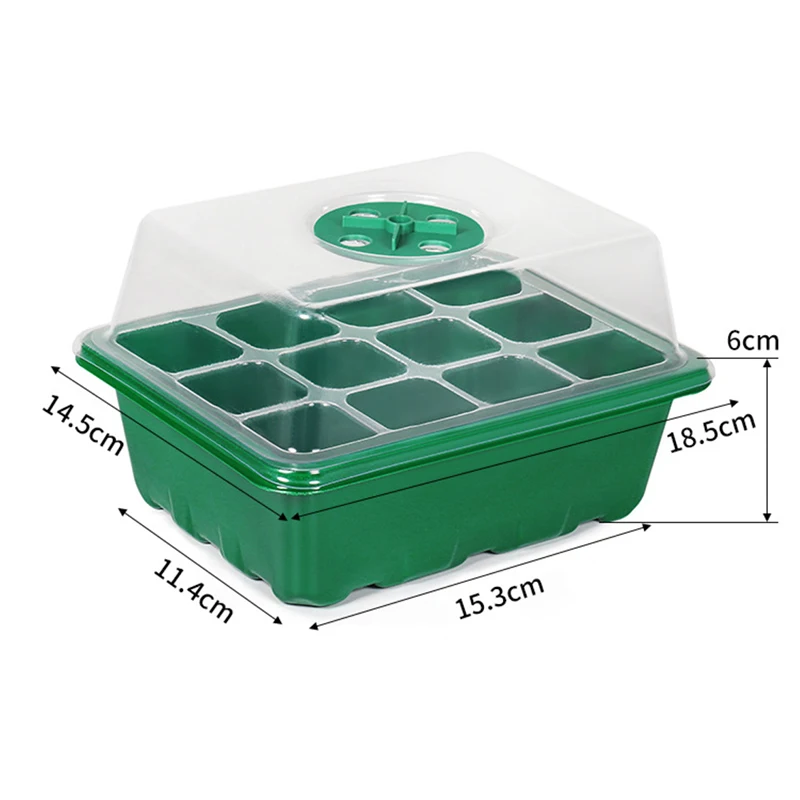 Seed Starter Tray 6/12 Holes With Humidity Dome Succulent Propagation Mini Greenhouse Germination Seed Starter Tray Seedling Tray
