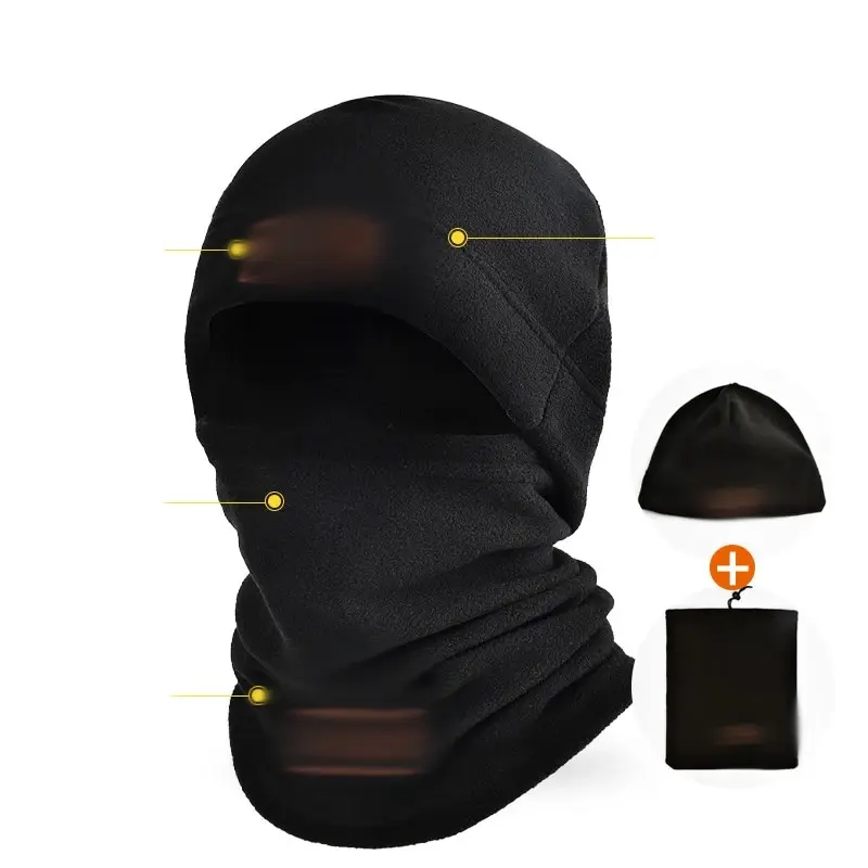 Polar Coral Hat Fleece Balaclava Men Face Warmer Beanies Thermal Head Cover Tactical Military Sports Scarf Caps