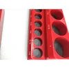 Red Magnetic Sockets Storage Rack 1/4In 3/8In 1/2In Plastic Socket Display Holder Kit Professional Metric British Tool Organizer 6