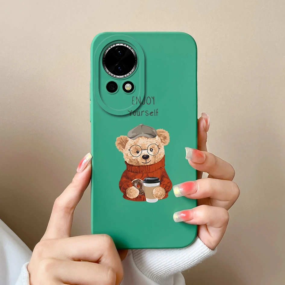 Bear Dinosaur Silicone Soft Shockproof Bumper Phone Case Cover