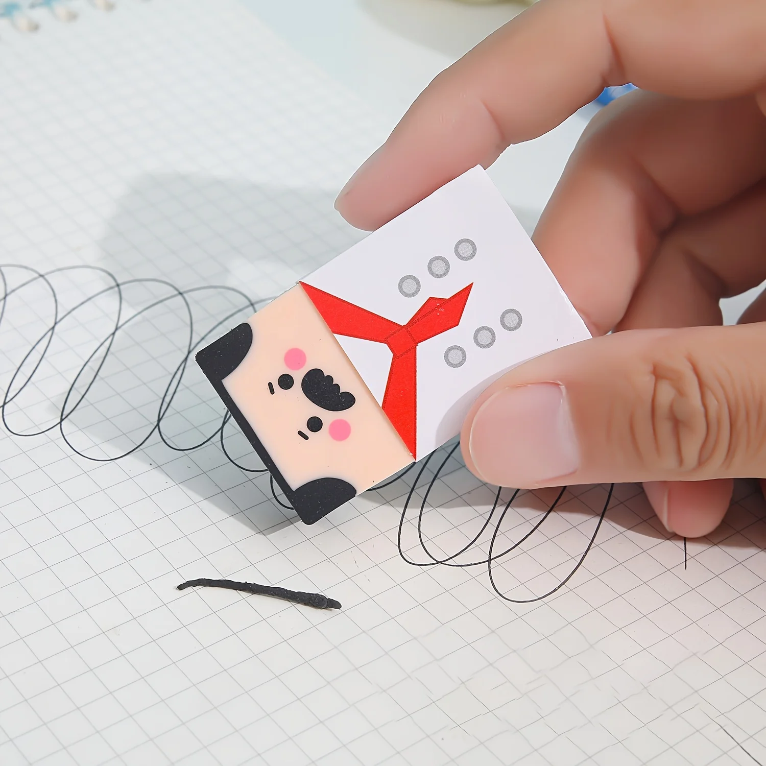 Pencil Eraser Eraser Pen Retractable Eraser Kneadable Eraser Eraser Refillable Pen Biscuit Eraser Plasticine Eraser MOHAMM 1/2/4/6 pcs Random Bald Eraser Smart Eraser Stay Up Late Bald Student Stationery