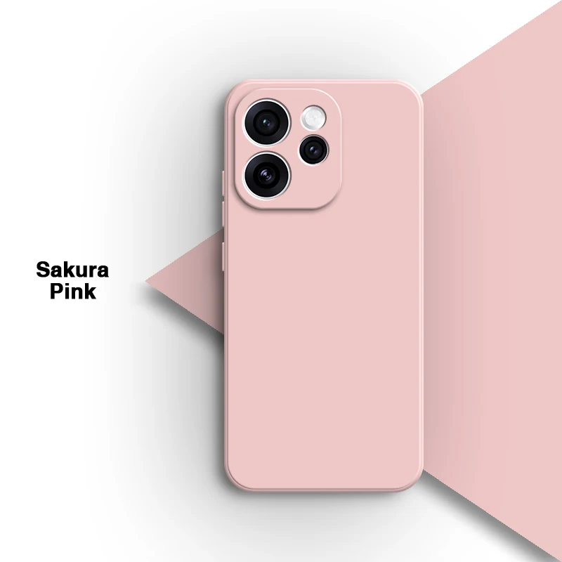 Premium Liquid Silicone Phone Case with Lens Protection - High Quality TPU Classic Back Cover