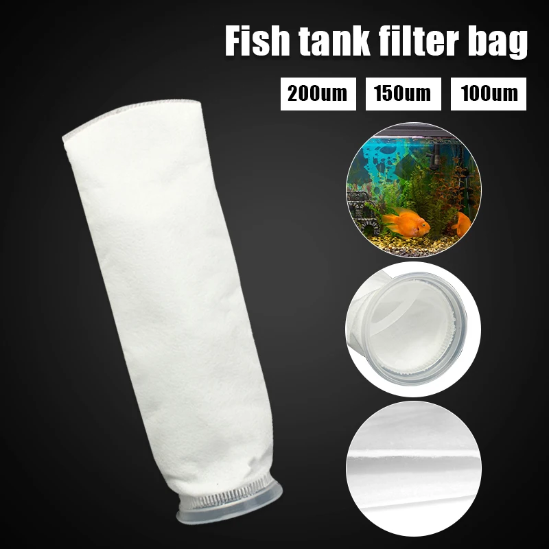 

100/150/200 Micron Filter Mesh Bag Fish Marine Sump Felt Filter Sock Fish Corrosion Resistance Pool Tank Aquarium Accessories