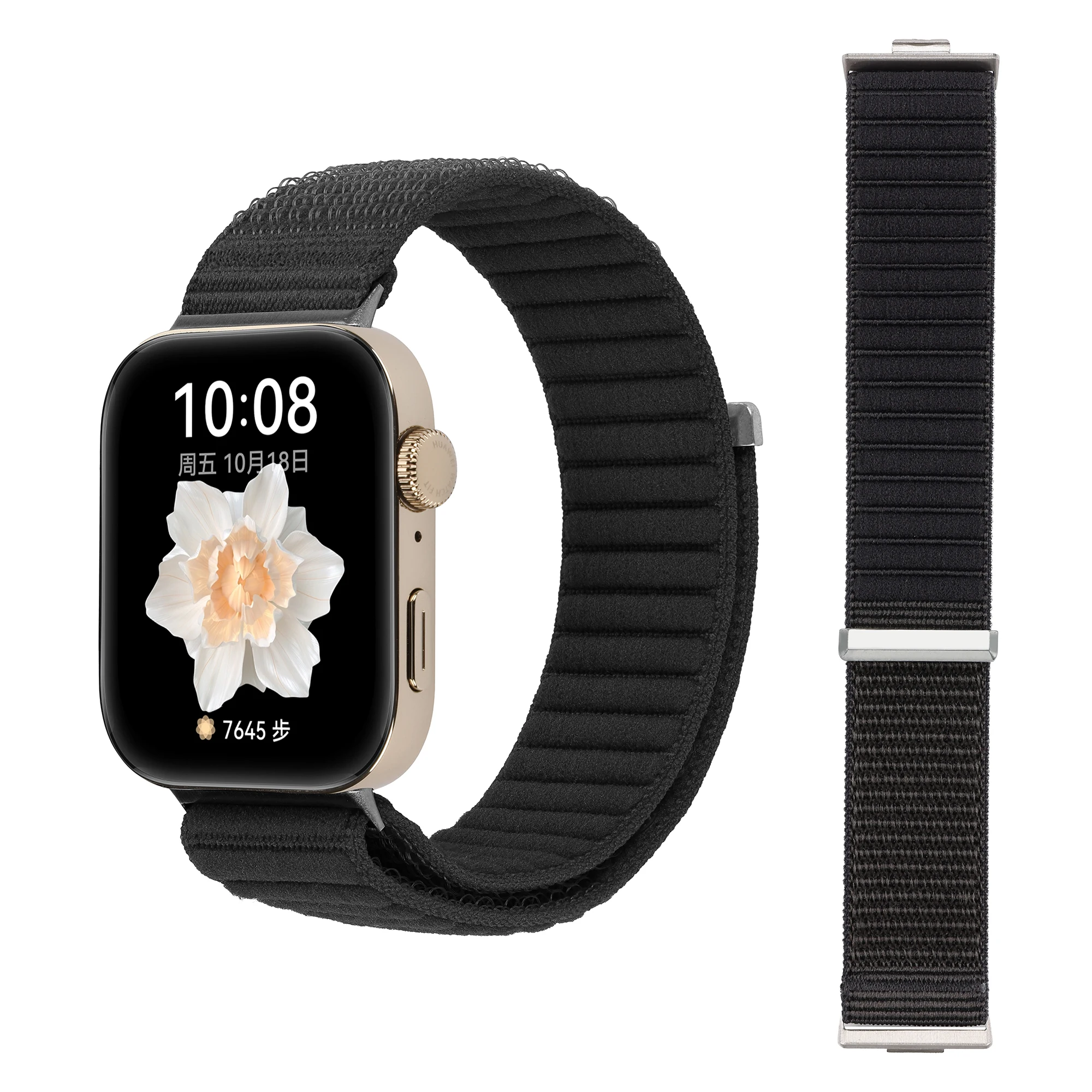 Rhinestone-Studded Soft Watch Band with Protective PC Case - Elegant Strap and Cover Set