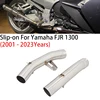 For Yamaha FJR 1300 2001 to 2023 FJR1300 FJR 1300 Motorcycle Exhaust Muffler Escape Moto Modified Stainless steel Mid Link Pipe