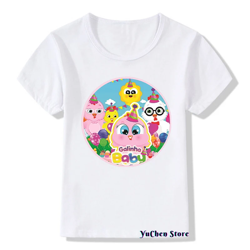 Cute Baby Tshirt Funny Galinha Baby Cartoon Print Abbigliamento Per Bambini Tshirt Summer Boys Girls Tshirt Fashion Kids Clothes Tshirt Tops Galinha B