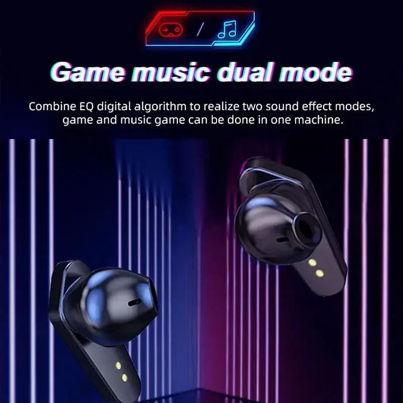 Wireless Bluetooth Gaming Earbuds with Mic and 9D Stereo Sound