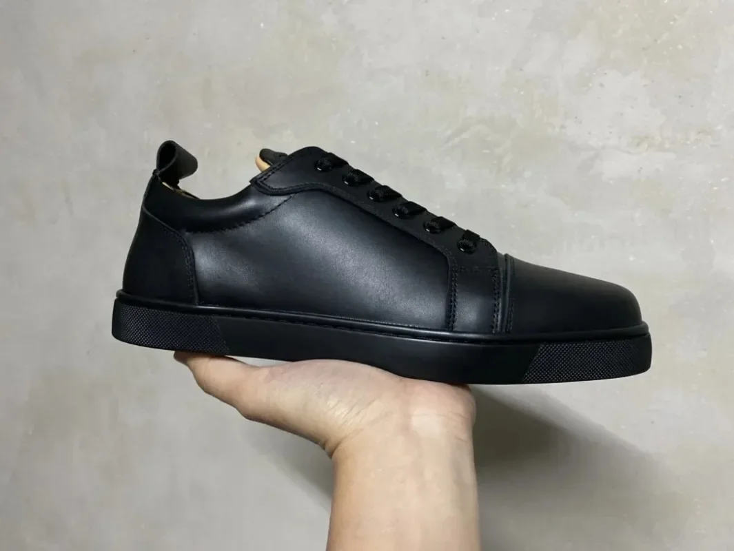 

Red Bottom Shoes for Men Fashion Brand Men's Leather Shoes Casual Flats Sneakers