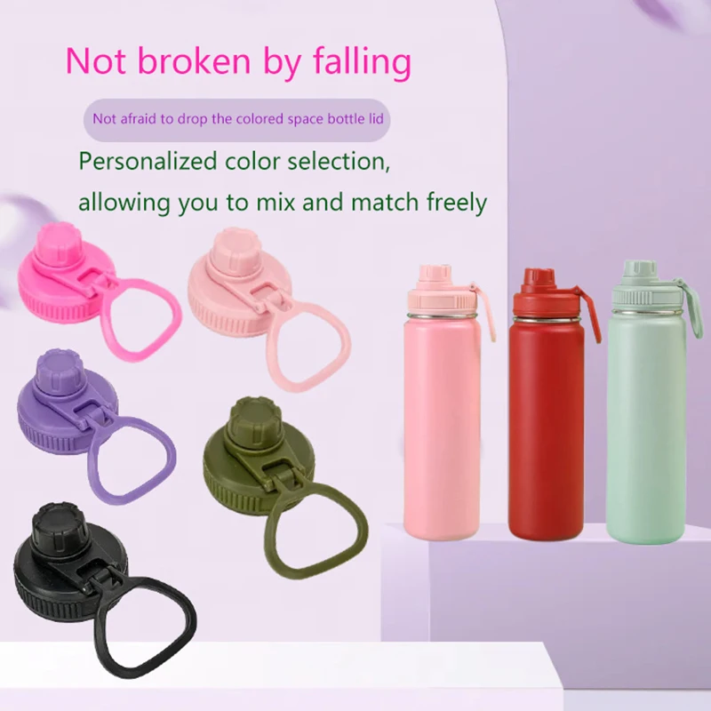 

Cup Lid For Hydro Flask Water Bottle Handle Cover Accessories Colored PP Plastic Sports Portable Bottle Lid