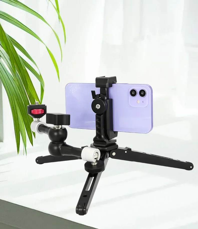 하이 퀄리티 알루미늄 합금 미니 데스크탑 삼각대, DSLR 카메라 및 스마트폰용