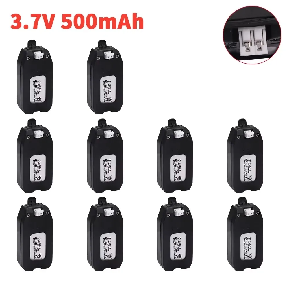 Batteries drone en lot avec câble USB pour recharge facile.