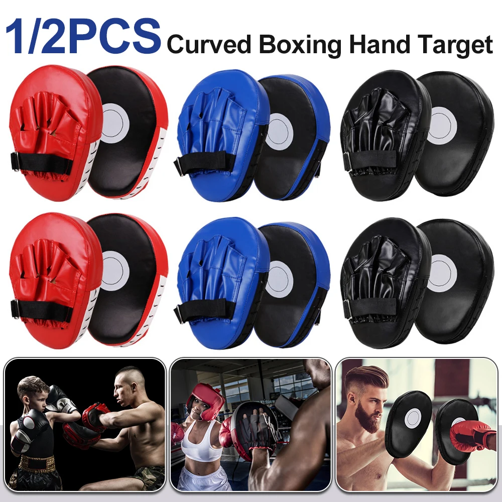 Boxing Pad Curved Boxing Hand Target PU Leather Breathable for Martial Arts Training