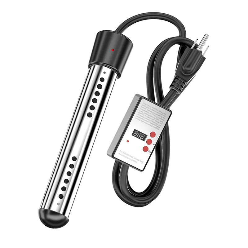 Immersion Water Heater, 1500W Electric Bucket Heater with Timer Auto Shut Off Hot Tub Heater for Home Winter US Plug HOT