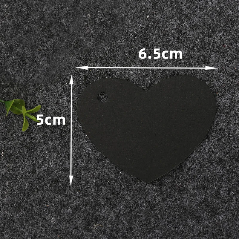 Description Picture 6 of item100pcs Heart Shaped Paper Tags Christmas Gift Packaging Hang Tag Kraft Paper Cards Labels Garment Shoes Bags Packing Accessories