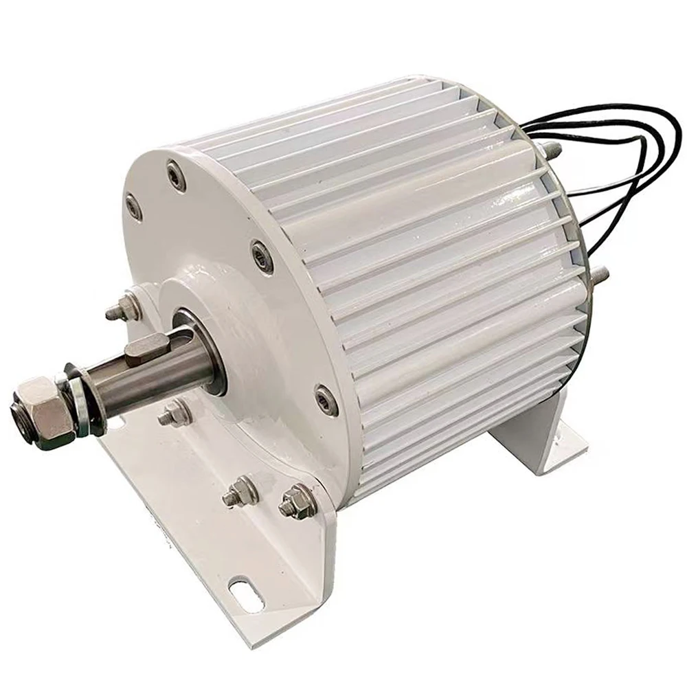 Low RPM Generators 10KW 48V 96V 220V AC 3 Phase Gearless Generator 10000W High Efficiency Permanent Magnet Alternator With Base