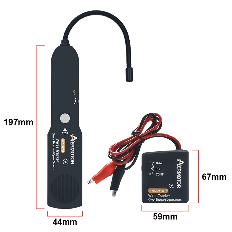 Aermotor Automotive Short Cable Tracker Open Wire Finder Universal 6-42V DC Find Car Short Circuit Wire circuit tester circuit detector