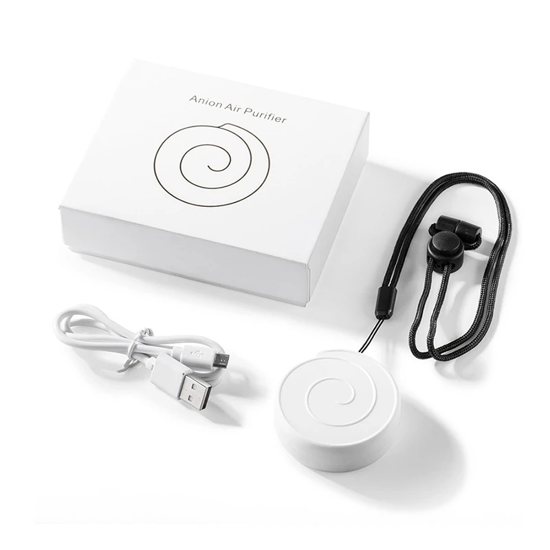 2PC USB Portable Wearable Air Purifier Personal Mini Air Necklace