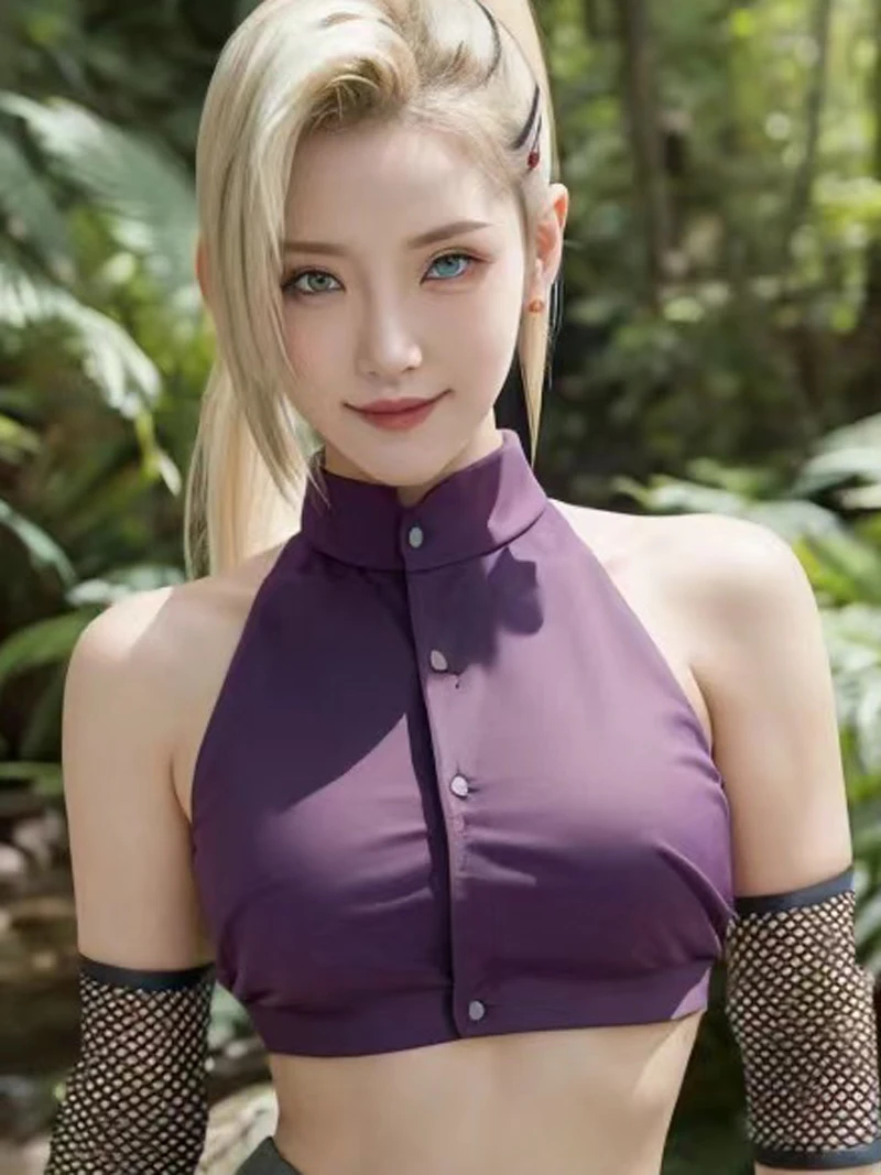 Naruto: Yamanaka Ino | Purple Ninja Outfit Cosplay Costume Set 21 Nara Shikamaru Cosplay Costume Brown