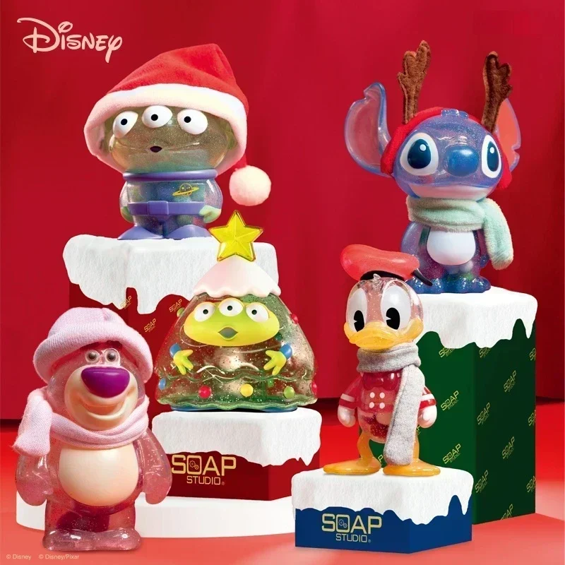 

Disney Christmas Limited Edition Transparent Pop Glow Alien Handmade Stitch Donald Duck Lotso Doll Children'S Christmas Gift