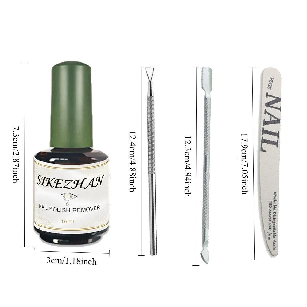 Compact Nail Care Kit: Quick & Gentle Polish Removal System, Nail-Safe Tools Included