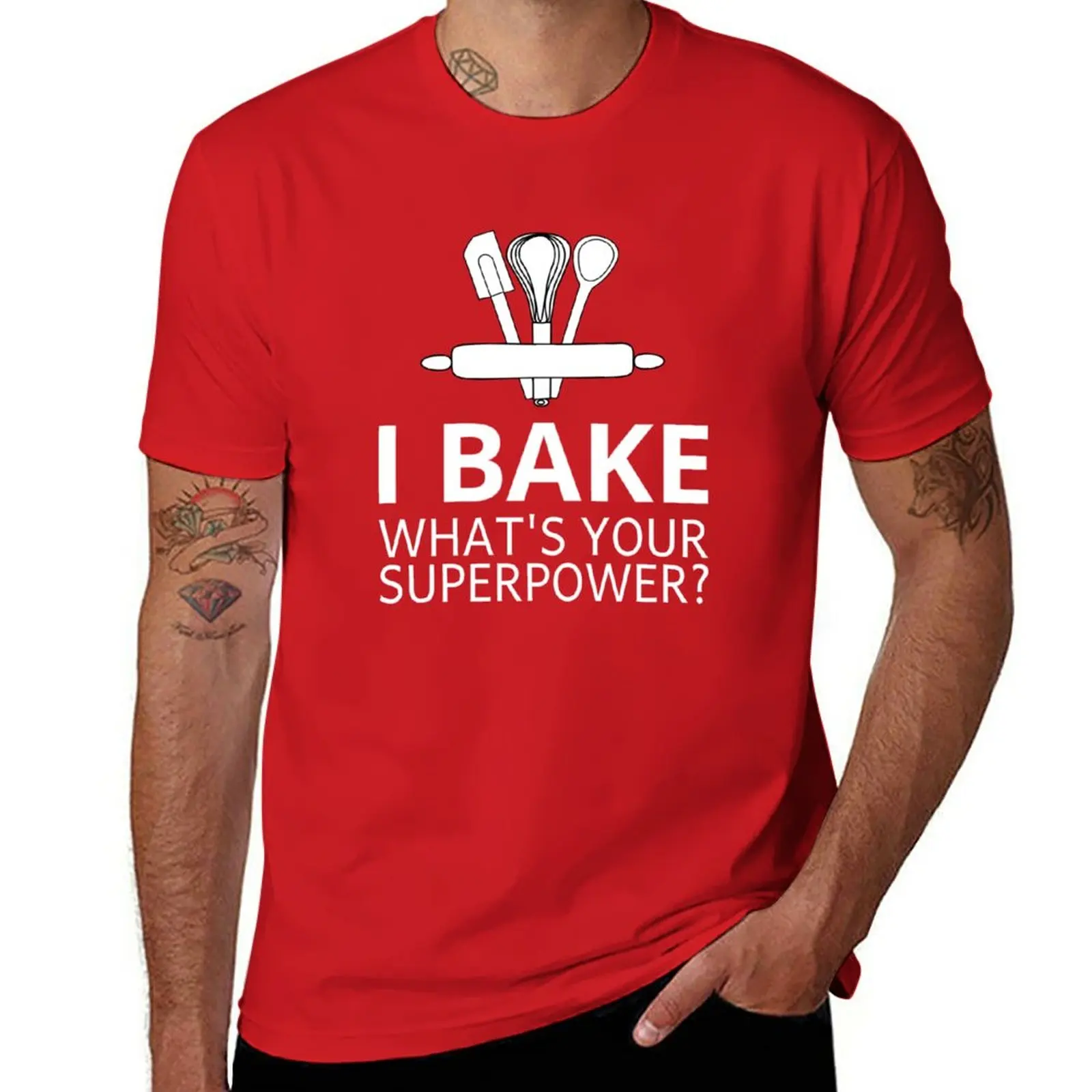 

New I Bake What's Your Superpower T-Shirt sweat shirts Aesthetic clothing anime vintage t shirt t shirts for men