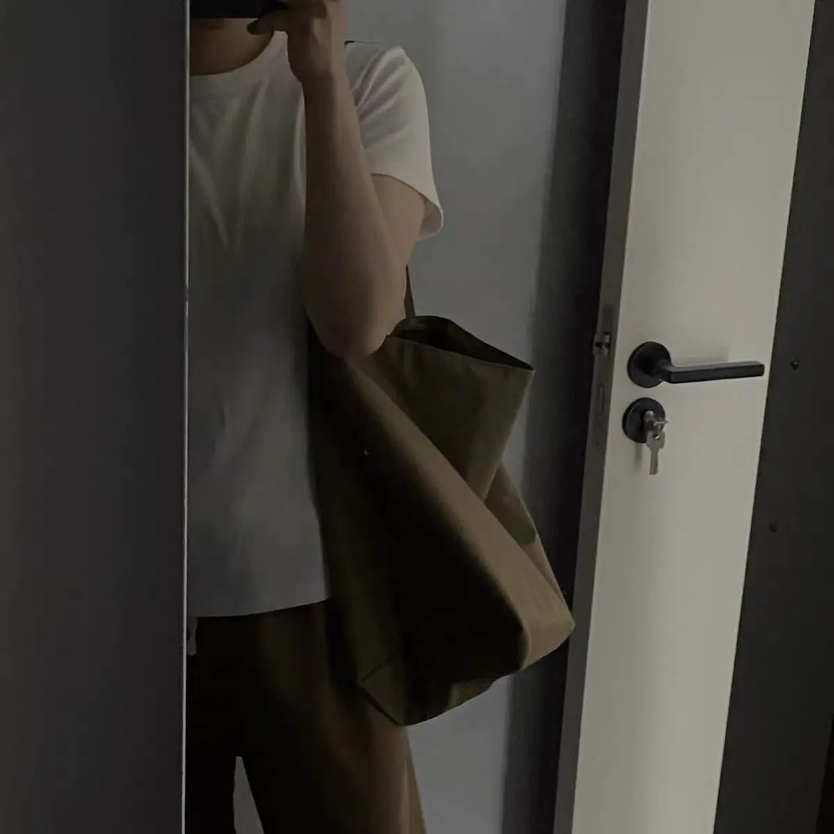 Shoulder Bag Women Fashion Spring Summer Nylon Solid Simple Office Lady High-Capacity Handbags
