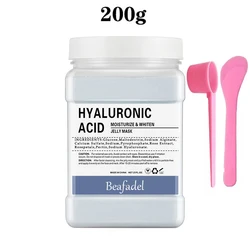 Rose-Infused Hydro Jelly Mask Powder - Rejuvenating Peel-Off Crystal Collagen Facial Treatment (200g Hyaluronic acid)