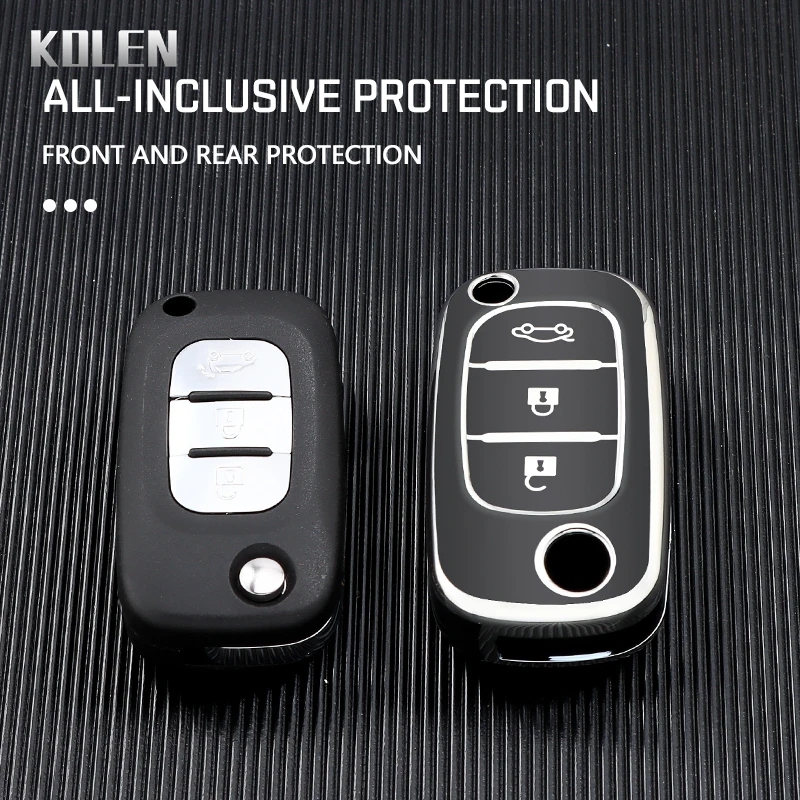 TPU Car Remote Key Case Cover Fob for Renault Megane 2 Fluence Clio for Mercedes LADA Vesta Granta XRay Kalina Priora Sedan key case cover