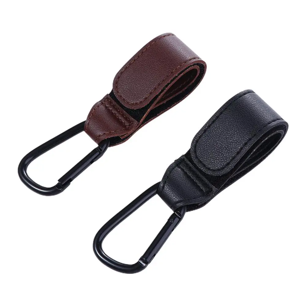 PU Leather Baby Bag Stroller Hook Pram Rotate 360 Degree Rotatable Cart Organizer 1/2Pcs