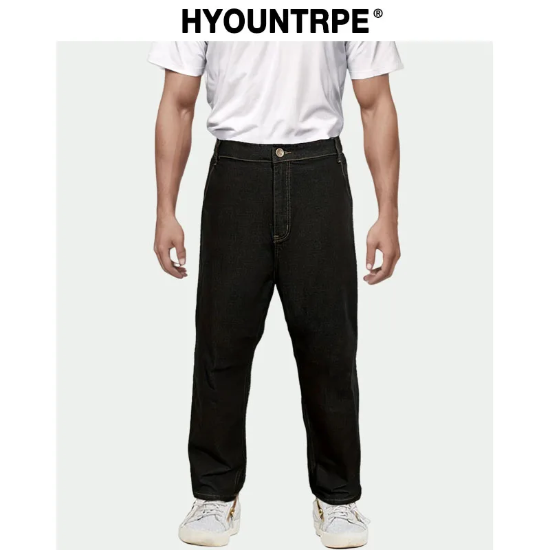 Mens Plus Size Denim Jeans Pants Fashion Loose Straight Jean Pants Trousers New Casual Basic Pants Joggers Jeans for Men