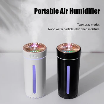 300ml Vehicle-mounted Humidifier Mini Portable Spray Air Freshener Home LED Small Essential Oil Vaporizer Room Scent Diffuser 1