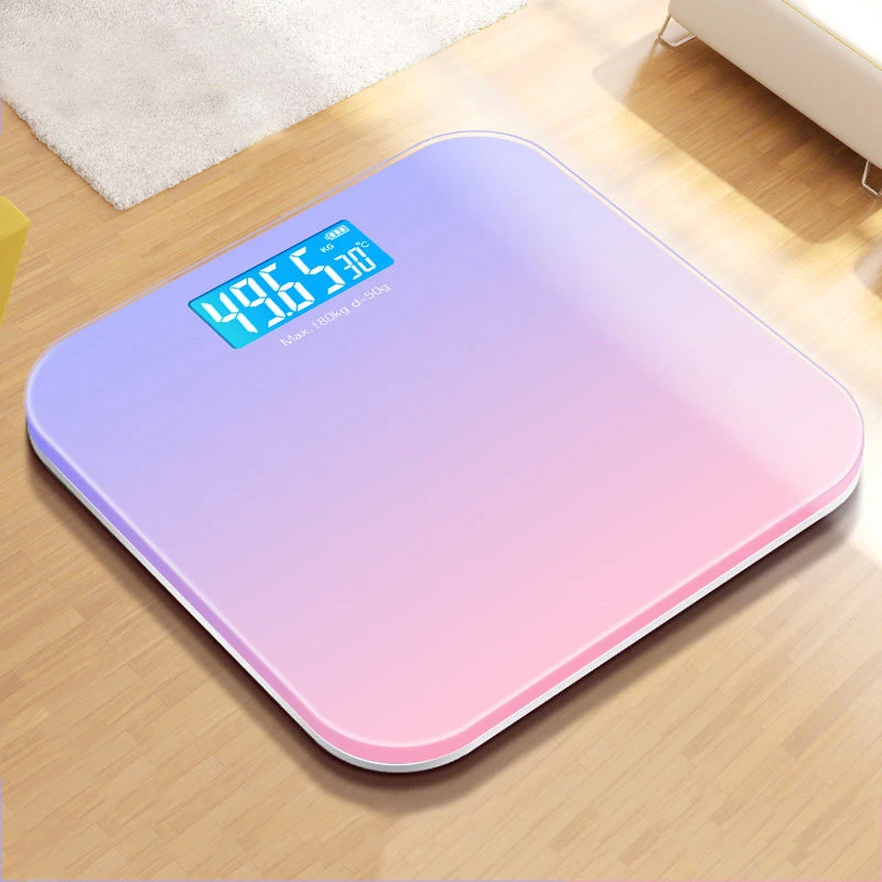 Bluetooth Weighing Scale Aurora Bathroom Electronic Scale Bluetooth Body Fat Digital Smart Scale LED Dispaly 18 Data Sync App