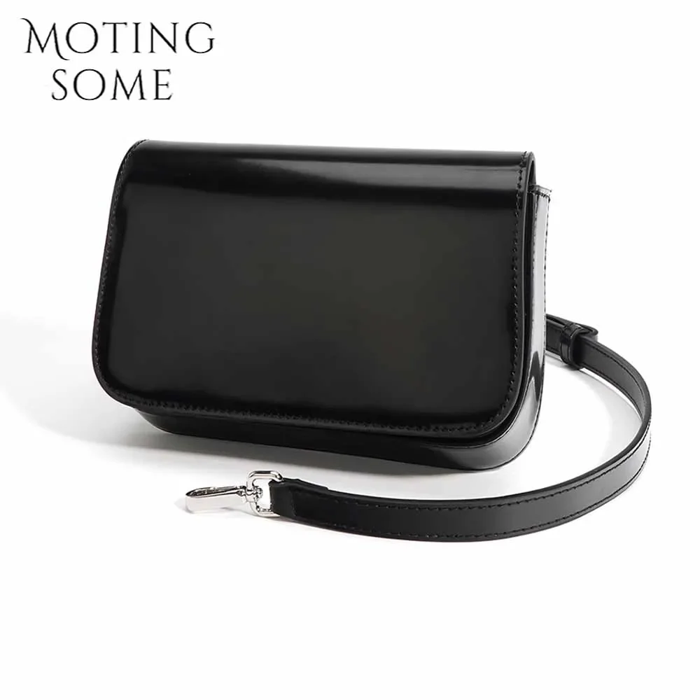 

Motingsome Crossbody Saddle Bag Luxury Cow Leather Woman Shoulder Bag Handbag and Purses Fashion Lady Mini Square Tote 2023 New