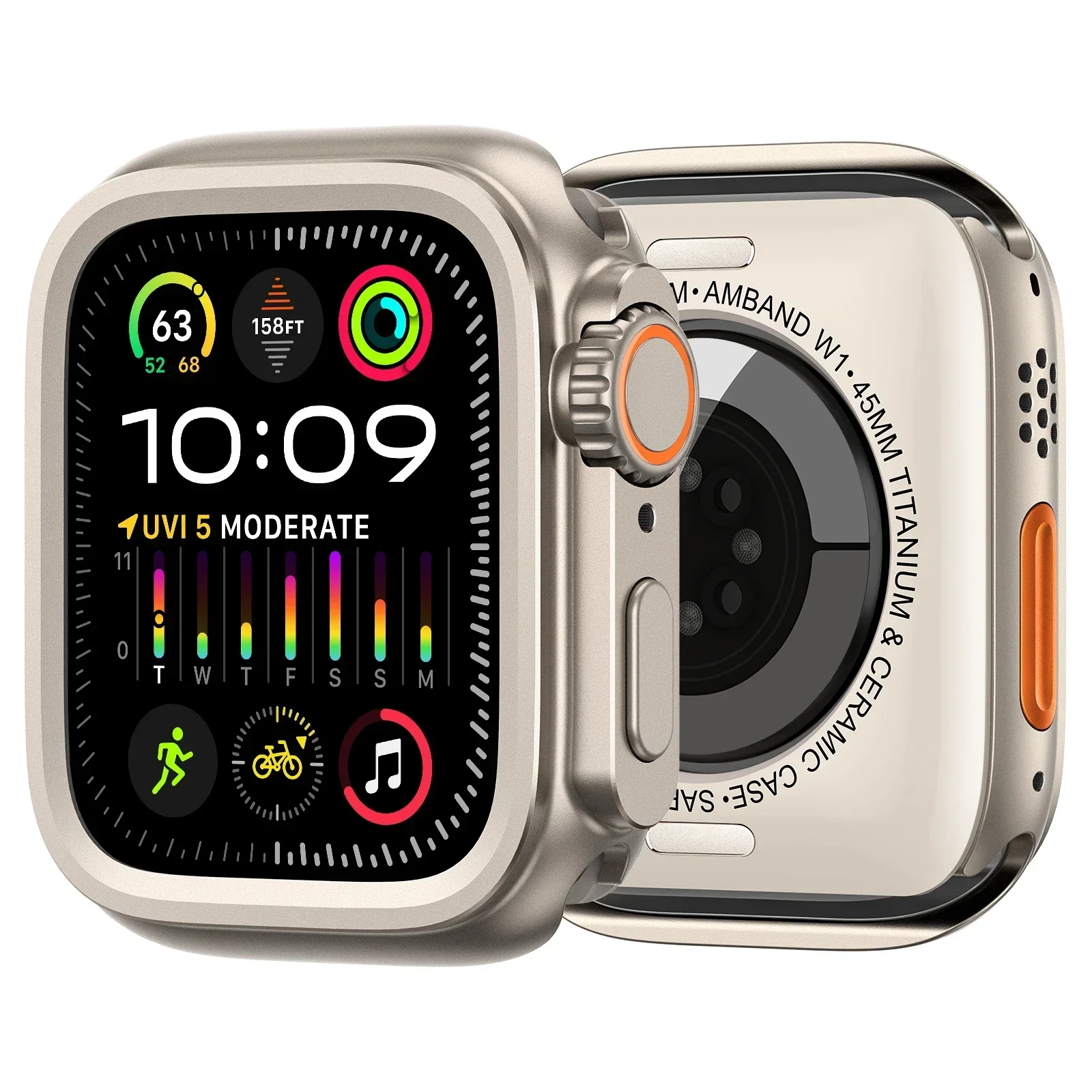 Zinc Alloy Protective Shell for Apple Watch - Premium Design Cover