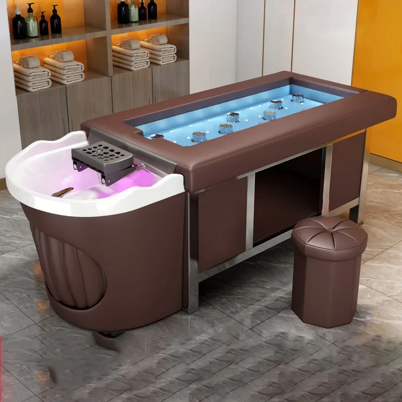 Beauty Salon Shampoo Chair Hairdressing Head Massage Stylist Spa Shampoo Bed Head Therapy Massage Sillas Salon Furniture CY50SC