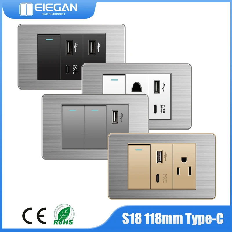 Stainless-Steel-Light-Wall-Push-Button-Switch-On-Off-EU-BR-US-Universal ...