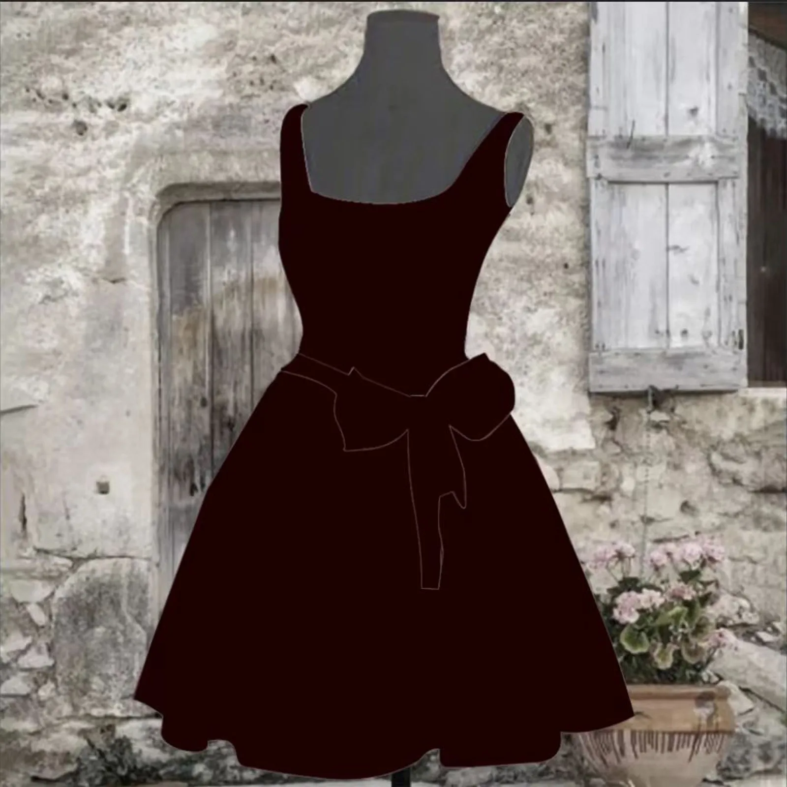 

Halloween Costumes For Women Bloody Print Flared Dress Sleeveless Tunic Cocktail Dress Wedding Guest Dresses Evening Dress