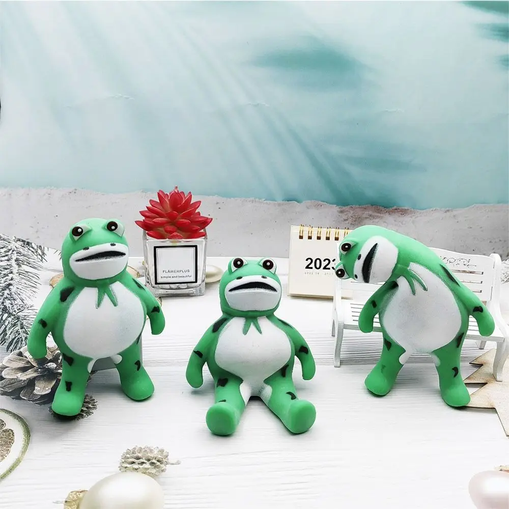 

Green Pinch Sand Frog Creative Frog Man Release Anxiety Frog Squeeze Toy TPR Decompression Toy Kids and Adults