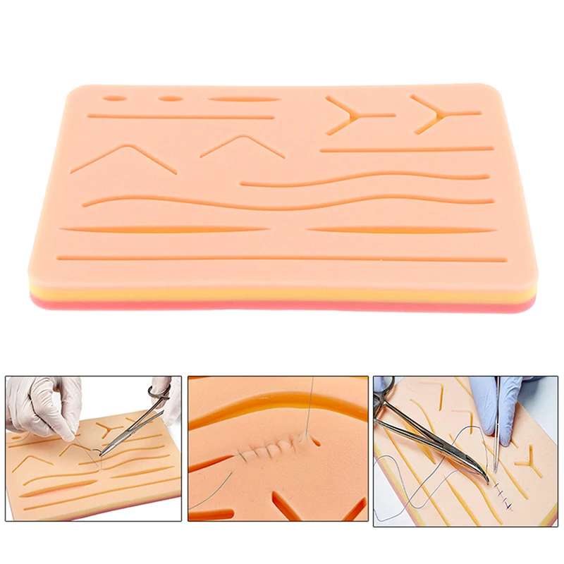 

Medical Skin Suture Practice Silicone Pad Wound Simulated Surgical Training