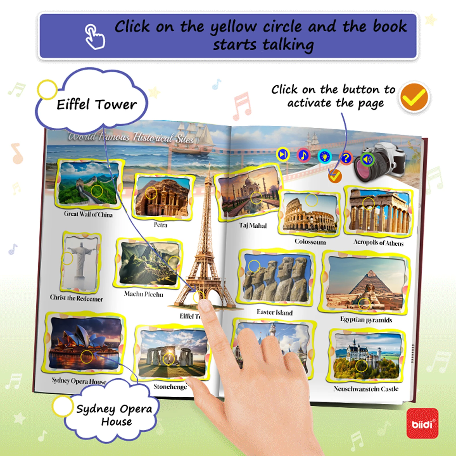 English Point Reading Books Children's Early Educational Toys Montessori Smart Multifunctional Book For Toddler Learning English 5