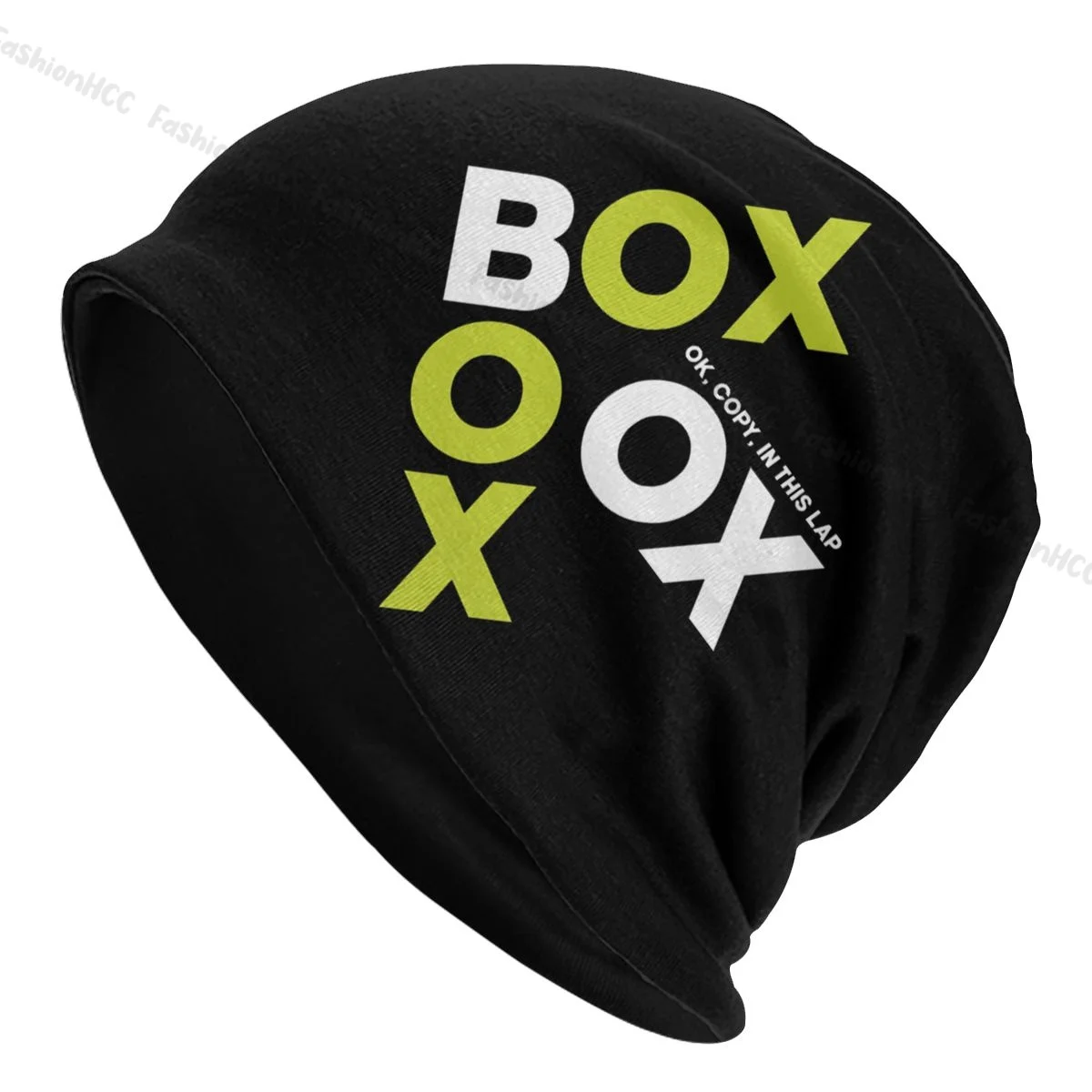 

F1 Car Race Skullies Beanies Outdoor Hats Box Box Box Thin Bonnet Hipster Caps Men Women's Earmuffs