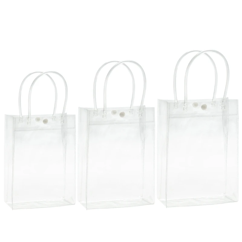 

Clear Gift Bag with Handle,Clear Gift Toted Bag Clear Goodies Bag for Wedding D08D