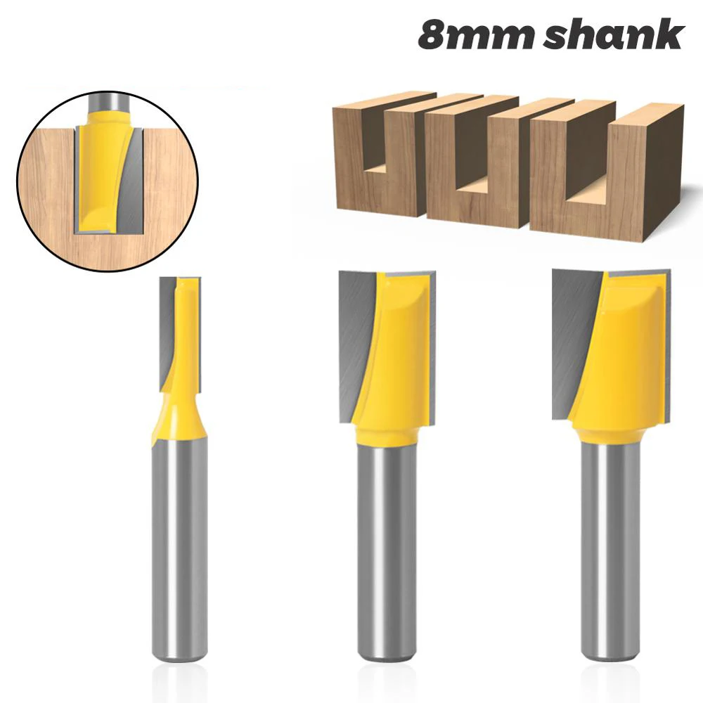 

1pc 8mm Cleaning bottom Engraving Bit solid carbide router bit Woodworking Tools CNC milling cutter endmill for wood